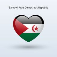 Love Sahrawi Arab Democratic Republic symbol Heart flag icon