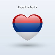 Love Republika Srpska symbol Heart flag icon