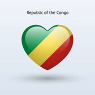 Love Republic of Congo symbol Heart flag icon