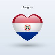 Love Paraguay symbol Heart flag icon