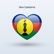 Love New Caledonia symbol Heart flag icon