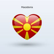 Love Macedonia symbol Heart flag icon
