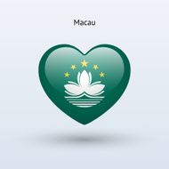 Love Macau symbol Heart flag icon