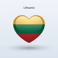 Love Lithuania symbol Heart flag icon