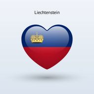 Love Liechtenstein symbol Heart flag icon