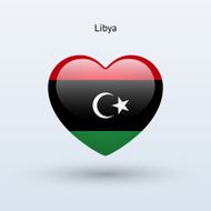 Love Libya symbol Heart flag icon
