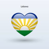 Love Lebowa symbol Heart flag icon