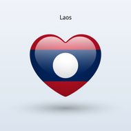 Love Laos symbol Heart flag icon