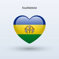 Love KwaNdebele symbol Heart flag icon