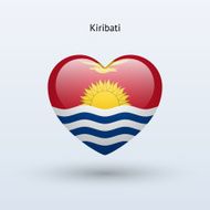 Love Kiribati symbol Heart flag icon
