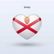 Love Jersey symbol Heart flag icon