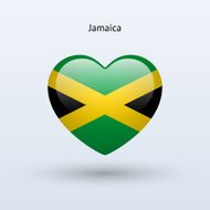 Love Jamaica symbol Heart flag icon