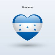 Love Honduras symbol Heart flag icon