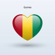 Love Guinea symbol Heart flag icon