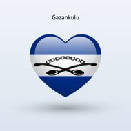 Love Gazankulu symbol Heart flag icon