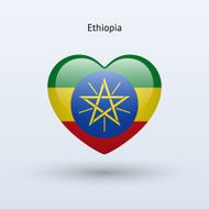 Love Ethiopia symbol Heart flag icon