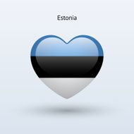 Love Estonia symbol Heart flag icon