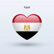 Love Egypt symbol Heart flag icon