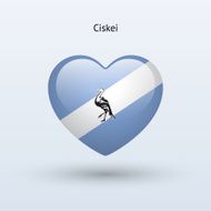 Love Ciskei symbol Heart flag icon