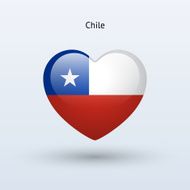 Love Chile symbol Heart flag icon