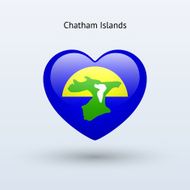 Love Chatham Islands symbol Heart flag icon