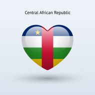 Love Central African Republic symbol Heart flag icon