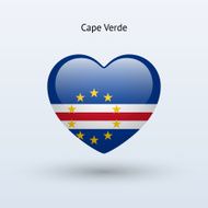 Love Cape Verde symbol Heart flag icon