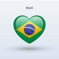 Love Brazil symbol Heart flag icon