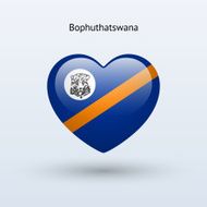 Love Bophuthatswana symbol Heart flag icon