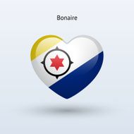 Love Bonaire symbol Heart flag icon