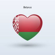 Love Belarus symbol Heart flag icon