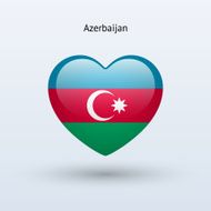 Love Azerbaijan symbol Heart flag icon