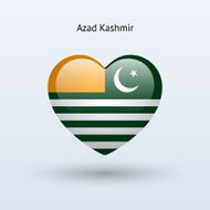 Love Azad Kashmir symbol Heart flag icon