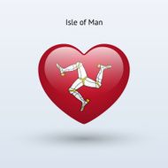 Love Isle of Man symbol Heart flag icon