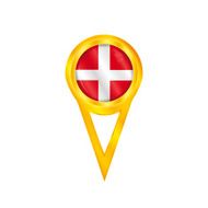 Denmark pin flag