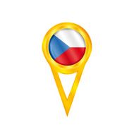 Czech pin flag