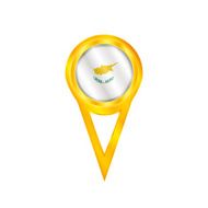 Cyprus pin flag