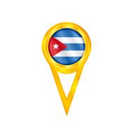 Cuba pin flag