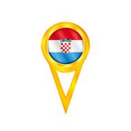 Croatia pin flag
