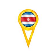 Costa Rica pin flag