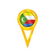 Comoros pin flag