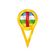 Central African Republic pin flag