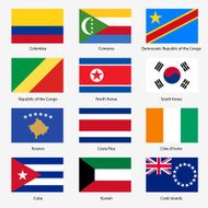 Set Flags of world sovereign states N57