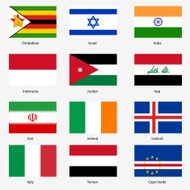 Set Flags of world sovereign states N59