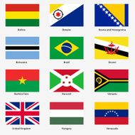 Set Flags of world sovereign states N60