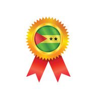 Sao Tome &amp; Principe medal flag