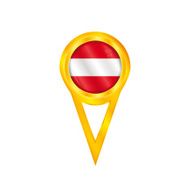 Austria pin flag