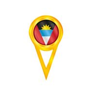 Antigua &amp; Barbuda pin flag