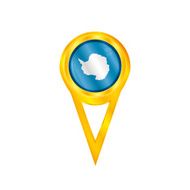 Antarctica pin flag