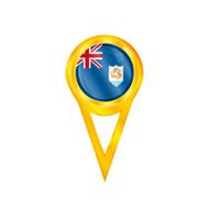 Anguilla pin flag